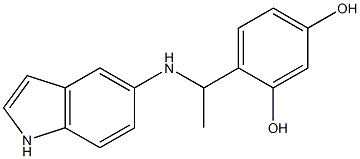 4-[1-(1H-indol-5-ylamino)ethyl]benzene-1,3-diol 结构式