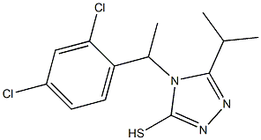 4-[1-(2,4-dichlorophenyl)ethyl]-5-(propan-2-yl)-4H-1,2,4-triazole-3-thiol 结构式