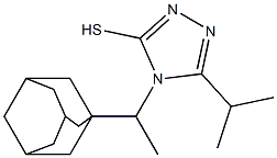 4-[1-(adamantan-1-yl)ethyl]-5-(propan-2-yl)-4H-1,2,4-triazole-3-thiol 结构式