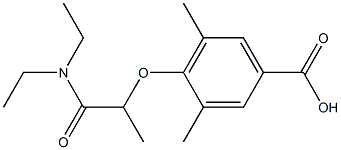 4-[1-(diethylcarbamoyl)ethoxy]-3,5-dimethylbenzoic acid 结构式