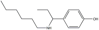4-[1-(hexylamino)propyl]phenol 结构式