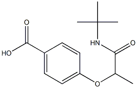 4-[1-(tert-butylcarbamoyl)ethoxy]benzoic acid 结构式
