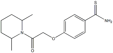 4-[2-(2,6-dimethylpiperidin-1-yl)-2-oxoethoxy]benzene-1-carbothioamide 结构式