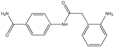 4-[2-(2-aminophenyl)acetamido]benzamide 结构式