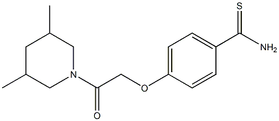 4-[2-(3,5-dimethylpiperidin-1-yl)-2-oxoethoxy]benzene-1-carbothioamide 结构式