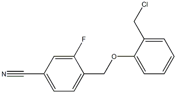 4-[2-(chloromethyl)phenoxymethyl]-3-fluorobenzonitrile 结构式