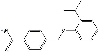 4-[2-(propan-2-yl)phenoxymethyl]benzene-1-carbothioamide 结构式