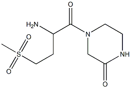 4-[2-amino-4-(methylsulfonyl)butanoyl]piperazin-2-one 结构式