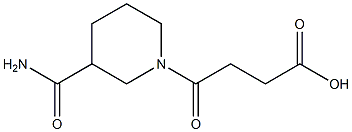 4-[3-(aminocarbonyl)piperidin-1-yl]-4-oxobutanoic acid 结构式