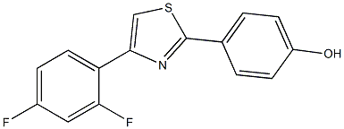 4-[4-(2,4-difluorophenyl)-1,3-thiazol-2-yl]phenol 结构式