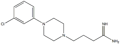 4-[4-(3-chlorophenyl)piperazin-1-yl]butanimidamide 结构式