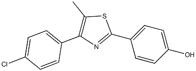 4-[4-(4-chlorophenyl)-5-methyl-1,3-thiazol-2-yl]phenol 结构式