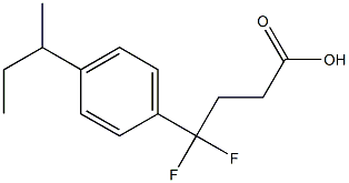 4-[4-(butan-2-yl)phenyl]-4,4-difluorobutanoic acid 结构式