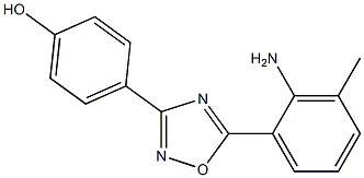 4-[5-(2-amino-3-methylphenyl)-1,2,4-oxadiazol-3-yl]phenol 结构式