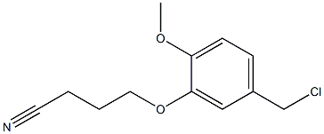 4-[5-(chloromethyl)-2-methoxyphenoxy]butanenitrile 结构式