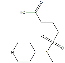 4-[methyl(1-methylpiperidin-4-yl)sulfamoyl]butanoic acid 结构式