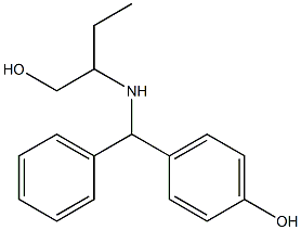 4-{[(1-hydroxybutan-2-yl)amino](phenyl)methyl}phenol 结构式