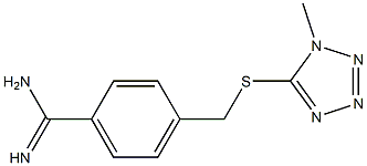 4-{[(1-methyl-1H-1,2,3,4-tetrazol-5-yl)sulfanyl]methyl}benzene-1-carboximidamide 结构式