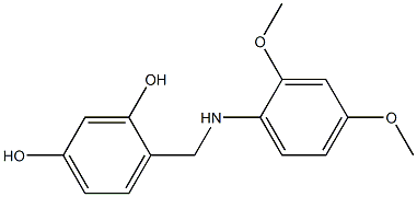 4-{[(2,4-dimethoxyphenyl)amino]methyl}benzene-1,3-diol 结构式