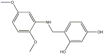 4-{[(2,5-dimethoxyphenyl)amino]methyl}benzene-1,3-diol 结构式