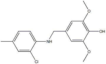 4-{[(2-chloro-4-methylphenyl)amino]methyl}-2,6-dimethoxyphenol 结构式