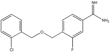 4-{[(2-chlorobenzyl)oxy]methyl}-3-fluorobenzenecarboximidamide 结构式