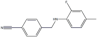 4-{[(2-fluoro-4-methylphenyl)amino]methyl}benzonitrile 结构式