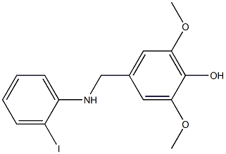 4-{[(2-iodophenyl)amino]methyl}-2,6-dimethoxyphenol 结构式