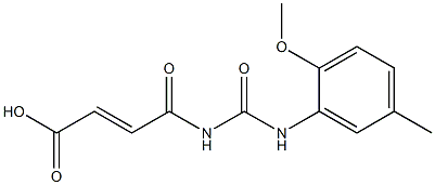 4-{[(2-methoxy-5-methylphenyl)carbamoyl]amino}-4-oxobut-2-enoic acid 结构式