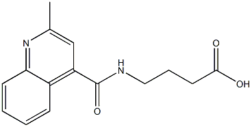 4-{[(2-methylquinolin-4-yl)carbonyl]amino}butanoic acid 结构式