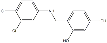 4-{[(3,4-dichlorophenyl)amino]methyl}benzene-1,3-diol 结构式