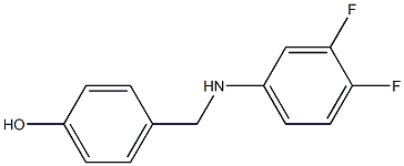 4-{[(3,4-difluorophenyl)amino]methyl}phenol 结构式