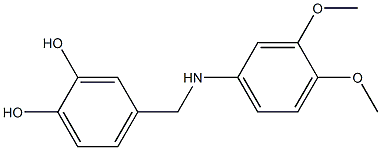 4-{[(3,4-dimethoxyphenyl)amino]methyl}benzene-1,2-diol 结构式