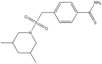 4-{[(3,5-dimethylpiperidine-1-)sulfonyl]methyl}benzene-1-carbothioamide 结构式