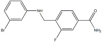 4-{[(3-bromophenyl)amino]methyl}-3-fluorobenzamide 结构式