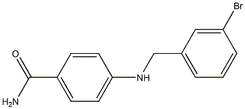 4-{[(3-bromophenyl)methyl]amino}benzamide 结构式