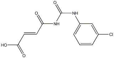 4-{[(3-chlorophenyl)carbamoyl]amino}-4-oxobut-2-enoic acid 结构式