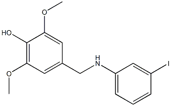 4-{[(3-iodophenyl)amino]methyl}-2,6-dimethoxyphenol 结构式