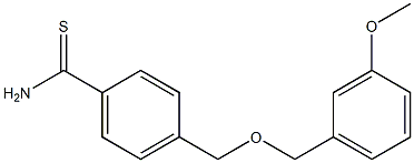 4-{[(3-methoxybenzyl)oxy]methyl}benzenecarbothioamide 结构式