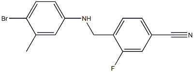 4-{[(4-bromo-3-methylphenyl)amino]methyl}-3-fluorobenzonitrile 结构式