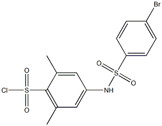 4-{[(4-bromophenyl)sulfonyl]amino}-2,6-dimethylbenzenesulfonyl chloride 结构式