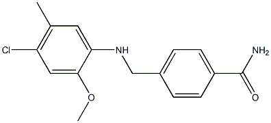 4-{[(4-chloro-2-methoxy-5-methylphenyl)amino]methyl}benzamide 结构式