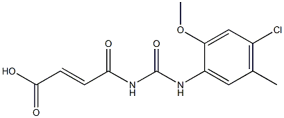 4-{[(4-chloro-2-methoxy-5-methylphenyl)carbamoyl]amino}-4-oxobut-2-enoic acid 结构式