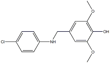 4-{[(4-chlorophenyl)amino]methyl}-2,6-dimethoxyphenol 结构式