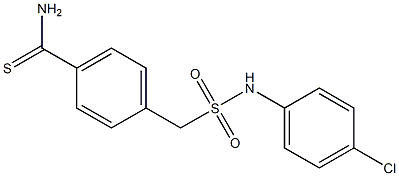 4-{[(4-chlorophenyl)sulfamoyl]methyl}benzene-1-carbothioamide 结构式