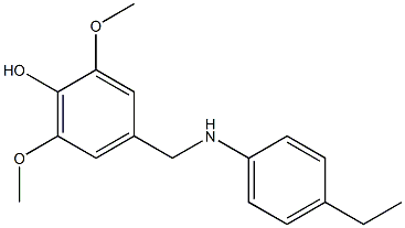 4-{[(4-ethylphenyl)amino]methyl}-2,6-dimethoxyphenol 结构式