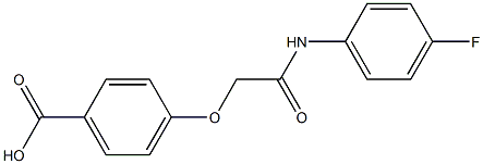 4-{[(4-fluorophenyl)carbamoyl]methoxy}benzoic acid 结构式