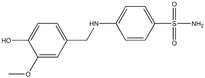 4-{[(4-hydroxy-3-methoxyphenyl)methyl]amino}benzene-1-sulfonamide 结构式