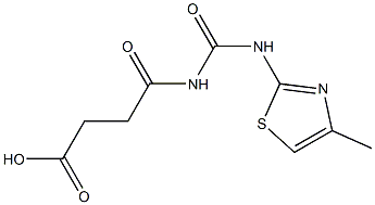 4-{[(4-methyl-1,3-thiazol-2-yl)carbamoyl]amino}-4-oxobutanoic acid 结构式