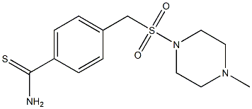 4-{[(4-methylpiperazine-1-)sulfonyl]methyl}benzene-1-carbothioamide 结构式